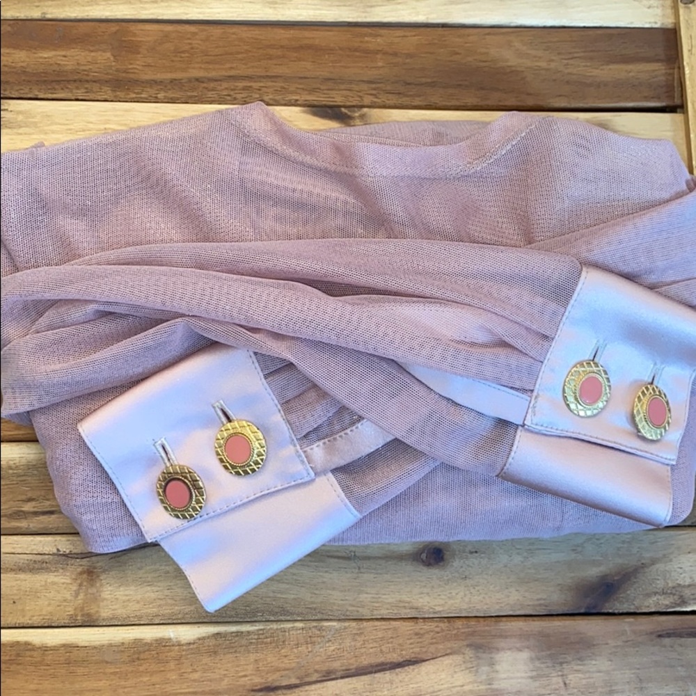 Cream cover up Silk sleeves